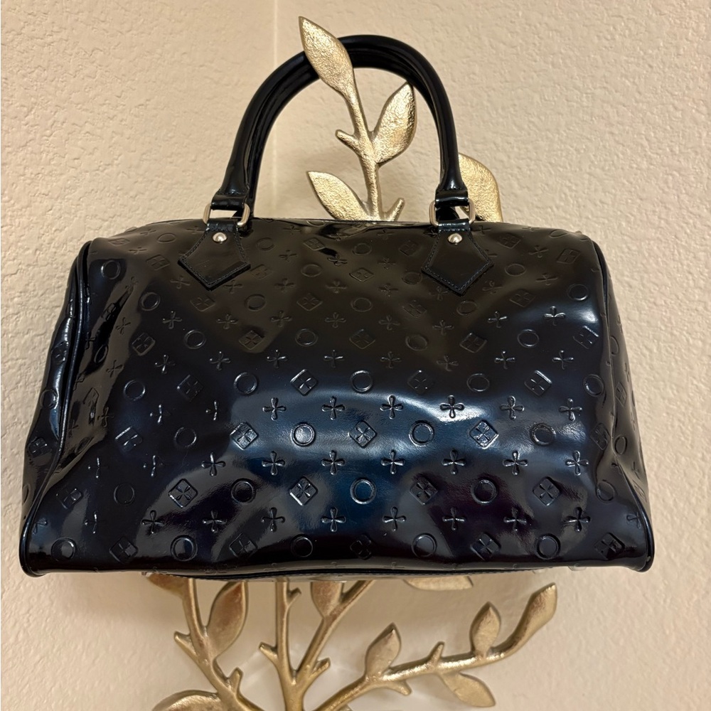 Invece Midnight Blue Italian Leather Handbag